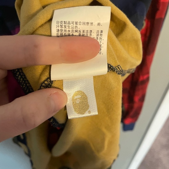 A Bathing Ape Multicolor Camo Print Long Sleeve Tee - Picture 2 of 6